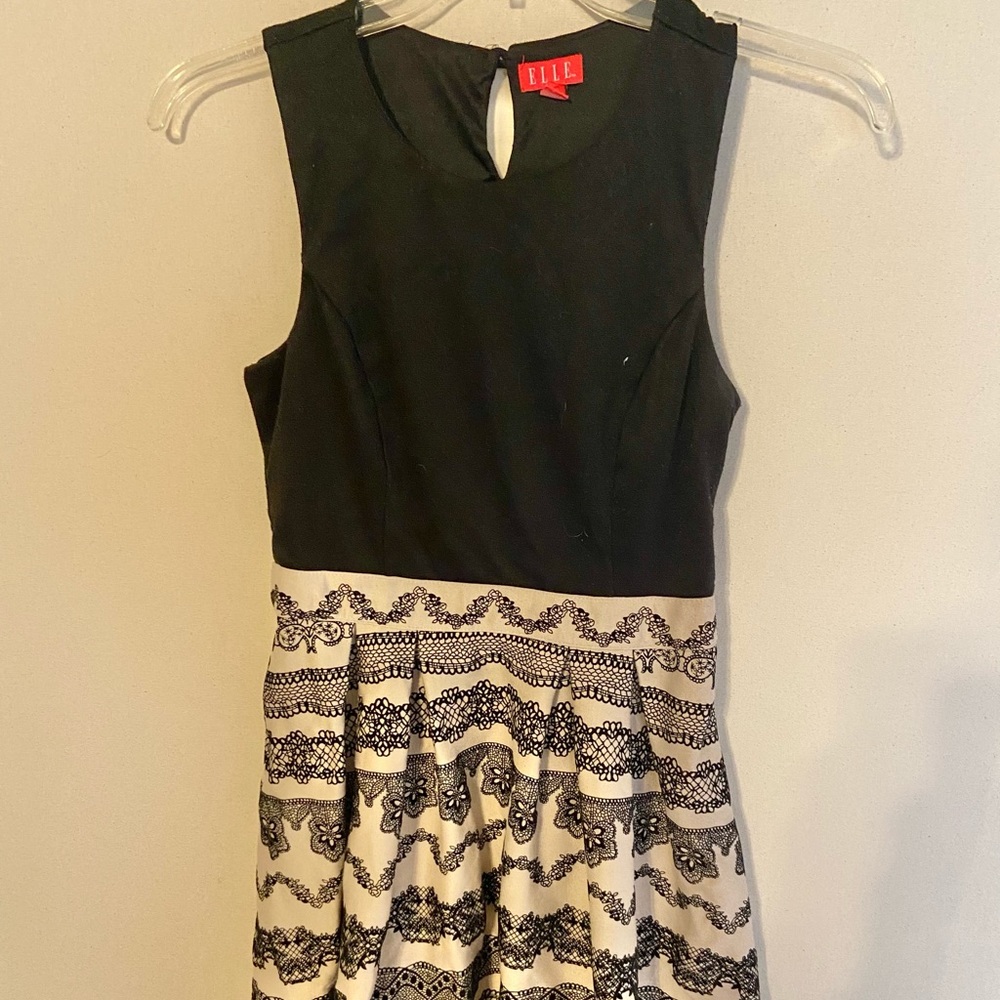 Elle Black and Tan dress